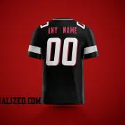 Printed Customized Black White Red Football Jersey