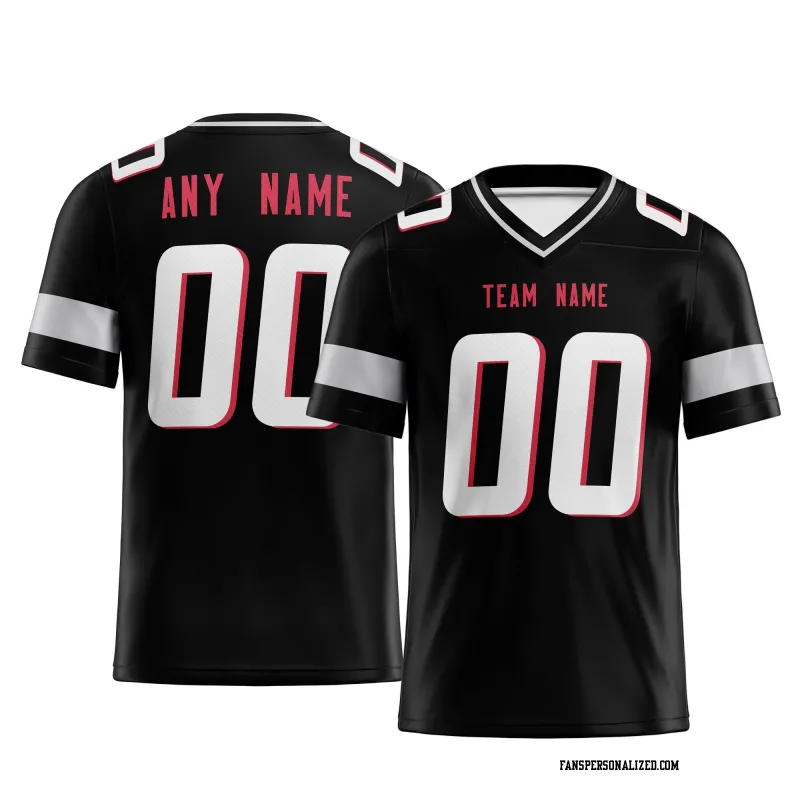 Printed Customized Black White Red Football Jersey