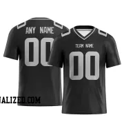 Printed Customized Black White White Football Jersey