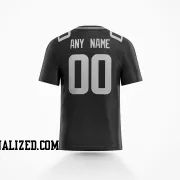 Printed Customized Black White White Football Jersey