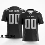 Printed Customized Black White White Football Jersey