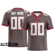 Printed Customized Pewter White Red Football Jersey