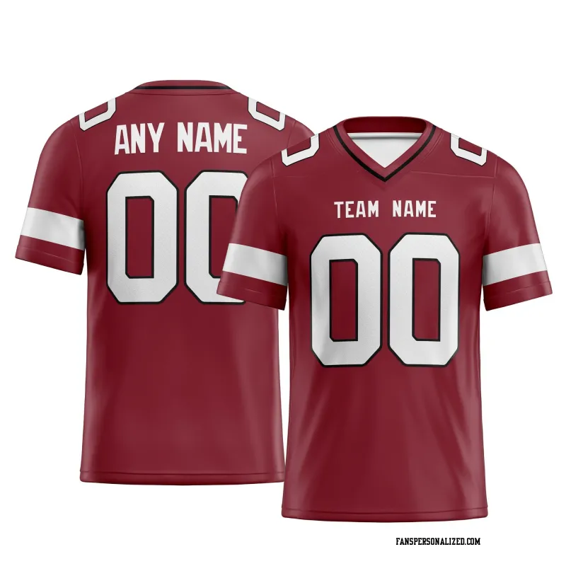 Printed Customized Red White White Football Jersey