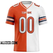 Printed Customized Split Orange White White Football Jersey