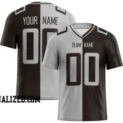 Printed Customized Split White Black White Football Jersey