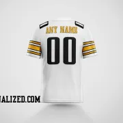 Printed Customized White Black Yellow Football Jersey