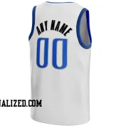 Stitched Customized Association White Blue Black Basketball Jersey