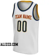 Stitched Customized Association White Navy Red Basketball Jersey