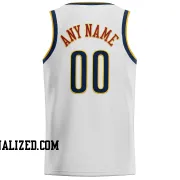 Stitched Customized Association White Navy Red Basketball Jersey