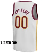 Stitched Customized Association White Red Red Basketball Jersey
