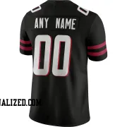 Stitched Customized Black White Red Football Jersey