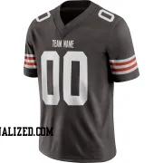 Stitched Customized Brown White White Football Jersey