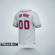 Stitched Customized Gray Red Red Baseball Jersey