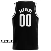 Stitched Customized Icon Black White White Basketball Jersey