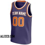 Stitched Customized Icon Purple Orange White Basketball Jersey