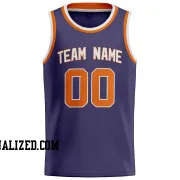 Stitched Customized Icon Purple Orange White Basketball Jersey