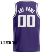Stitched Customized Icon Purple White Gray Basketball Jersey
