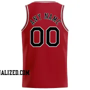 Stitched Customized Icon Red Black Black Basketball Jersey