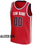Stitched Customized Icon Red Navy White Basketball Jersey