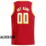 Stitched Customized Icon Red White White Basketball Jersey