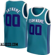 Stitched Customized Icon Teal Purple White Basketball Jersey
