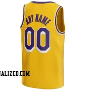 Stitched Customized Icon Yellow Purple Purple Basketball Jersey