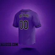 Stitched Customized Purple Black Black Baseball Jersey