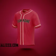 Stitched Customized Red Black Yellow Baseball Jersey