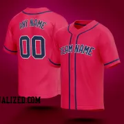 Stitched Customized Red Navy Navy Baseball Jersey