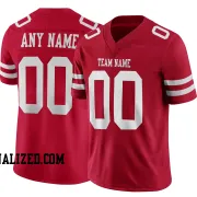 Stitched Customized Scarlet White White Football Jersey