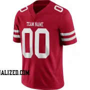 Stitched Customized Scarlet White White Football Jersey