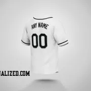 Stitched Customized White Black Black Baseball Jersey