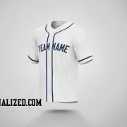 Stitched Customized White Navy Navy Baseball Jersey